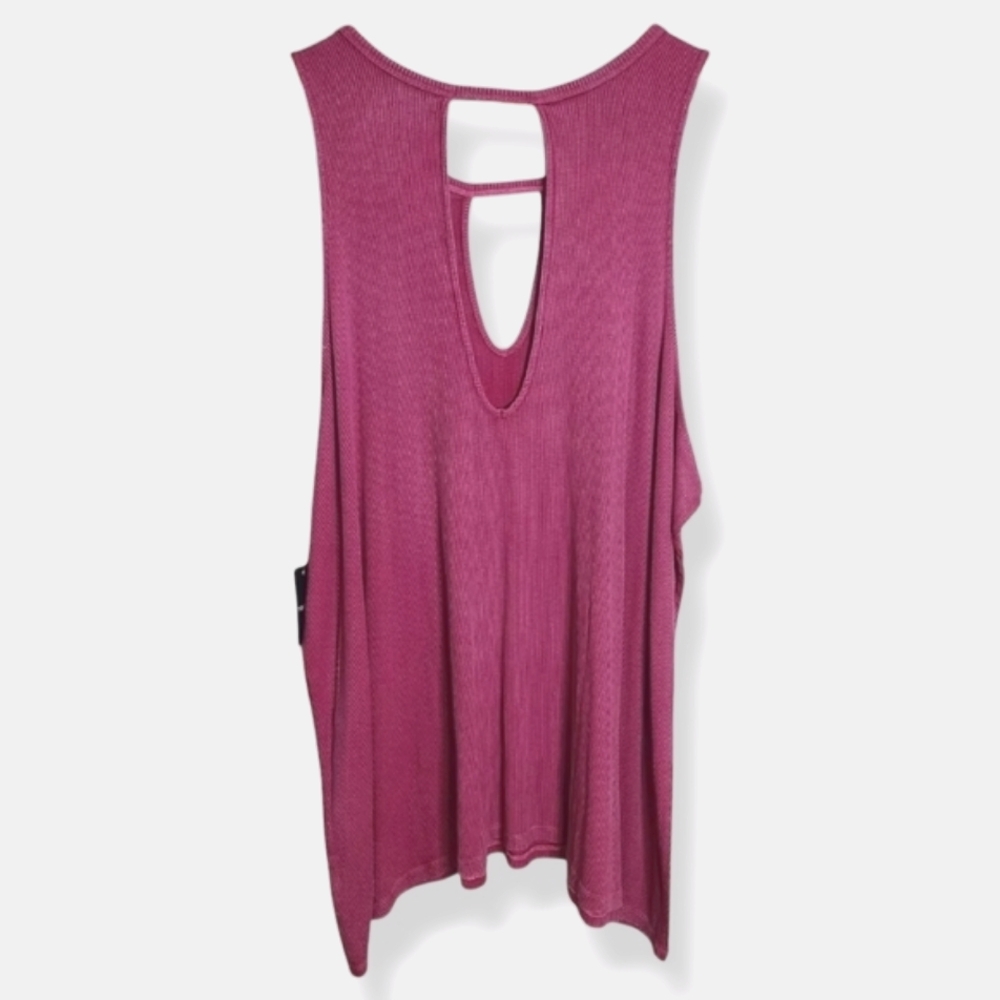 TORRID - (NWT) Women's Pink / Plum Keyhole Cut Out Plus Sized Tank Top 4X